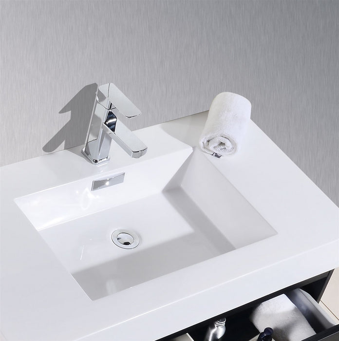 Bliss 72" Double Sink Wall Mount Modern Bathroom Vanity