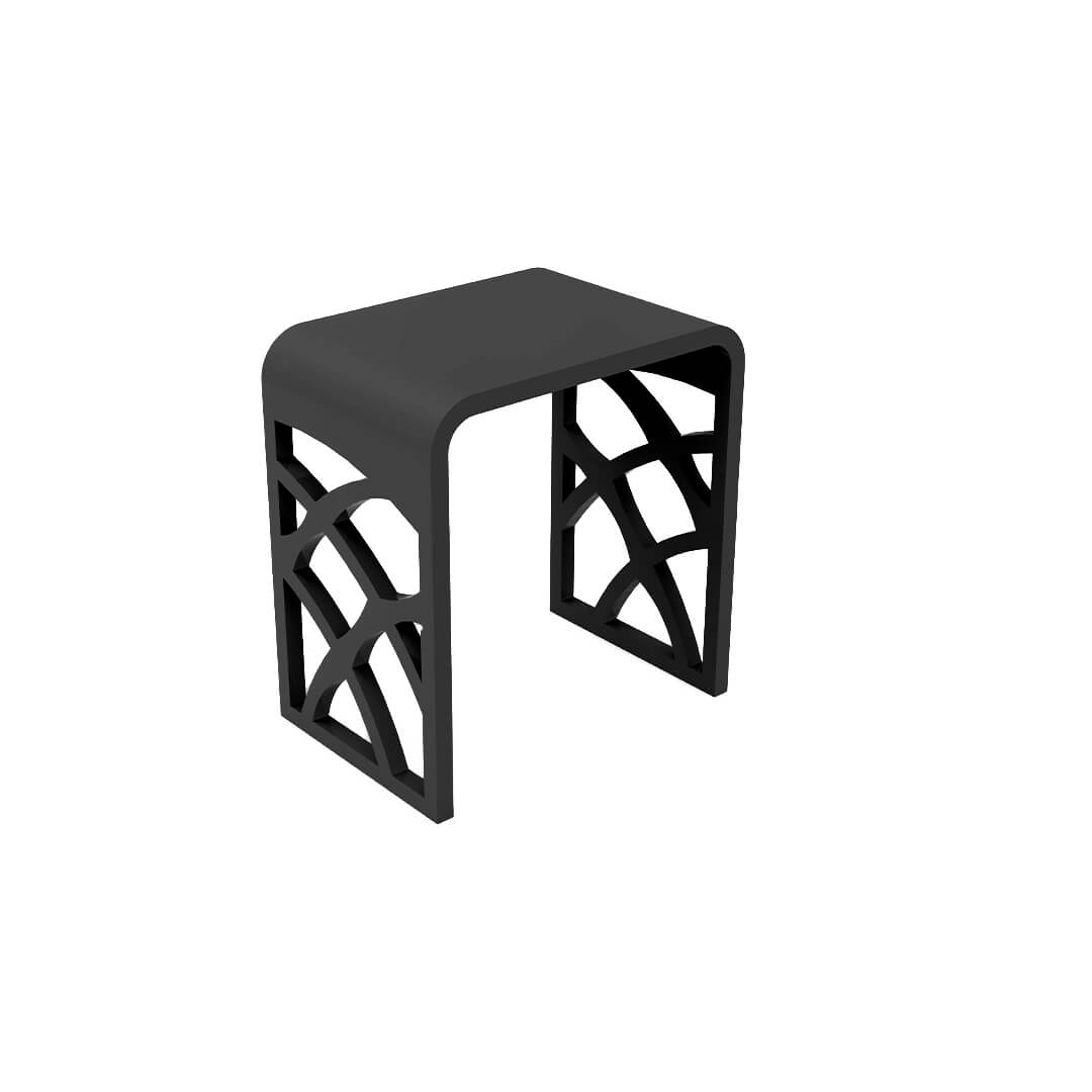 Mahi Shower Stool with Designer Cutouts