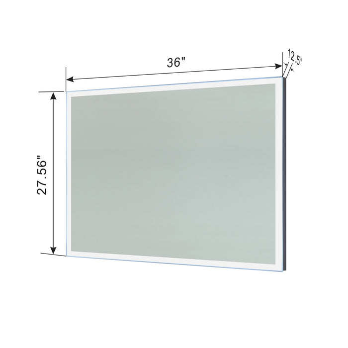 Frame 36" x 27" LED Bathroom Mirror with Touch Sensor