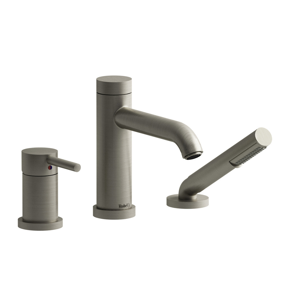 Riobel CS Pressure Balance 3-Piece Deck-Mount Tub Filler with Hand Shower